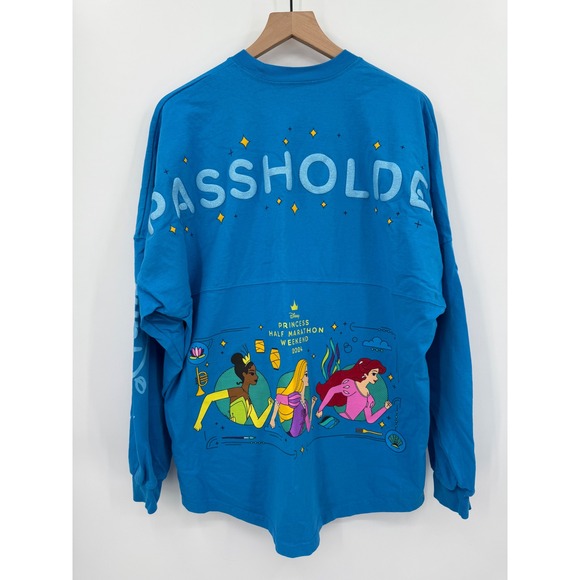 Disney Spirit Jersey Large Blue Princess Half Marathon 2024 Passholder Exclusive - Picture 1 of 9